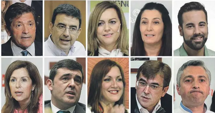  ?? EFE ?? El futuro del PSOE está en sus manos.
Hoy se reúnen por vez primera en Ferraz los diez miembros de la gestora del PSOE ya designados, a falta de que el PSC ocupe su silla. Son Javier Fernández (Asturias), Mario Jiménez, María Jesús Serrano (ambos de...