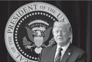  ?? EVAN VUCCI / AP ?? President Donald Trump, shown May 30 at the White House, says he has an “absolute right” to pardon himself but insists he has “done nothing wrong” in the Russia probe.