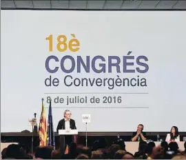  ?? ÀLEX GARCIA ?? Xavier Trias fue el encargado de conducir el último congreso de CDC