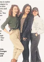  ?? ?? Actress Kate Abruzzesse, left, director Melissa Crespo and actress Emma Ramos are heading up Hartford Stage’s production of “Espejos: Clean.”