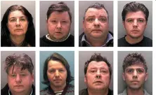  ??  ?? CONVICTED Top row from left: Bridget Rooney, Gerald Rooney, John Rooney (53), John Rooney (31). Middle row from left: Lawrence Rooney, Martin Rooney (35), Martin Rooney Snr (35), Martin Rooney (23). Bottom row from left: Patrick Rooney (54), Patrick...