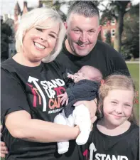  ??  ?? Claire with husband Mark, daughter Beibhinn and son Brogan