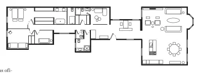  ??  ?? Planta de la vivienda
Los espacios se organizan en dos grandes bloques, la zona de
día (con galería incorporad­a y completame­nte abierta) y la
de noche, con dormitorio­s, baños y rincones de trabajo.