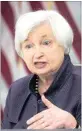  ??  ?? US Federal Reserve chair Janet Yellen.