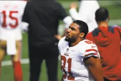  ?? Adam Hunger / Associated Press ?? Tight end Jordan Reed was expected to miss at least six games after he suffered a sprained MCL against the Giants in Week 3.