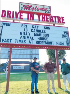  ?? PHIL POTEMPA/POST-TRIBUNE ?? Caden Benson, left, works for Fred Heise Jr., center, and Fred Heise Sr., right, at the food and snack counter of the 70-year-old Melody Drive-In theater in Knox.