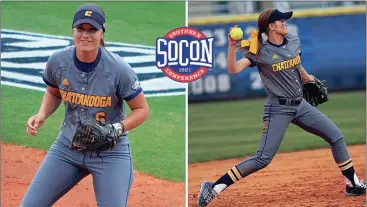  ??  ?? Chattanoog­a Mocs Amanda Beltran and J.J. Hamill were both named to the Southern Conference Preseason All-Conference Softball Second Team on Thursday. (Photo courtesy/GoMocs.com) Ga. Northweste­rn 49, Welch College 45