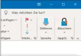  ??  ?? Gpg4win erweitert Outlook um eine Verschlüss­elungsund Signierfun­ktion.