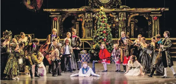  ??  ?? This season’s version of The Nutcracker, in Victoria for four performanc­es this weekend, has roots in Edmonton’s Ukrainian Shumka Dancers.