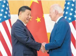  ?? AP ?? President Xi Jinping of China and President Joe Biden of the United States.