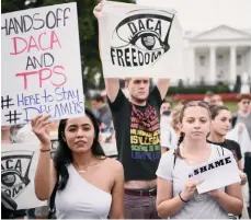  ?? GETTY IMAGES ?? Protestas en Washington en defensa de DACA.