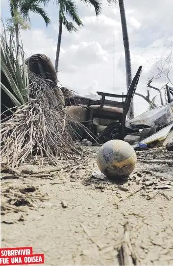  ??  ?? SOBREVIVIR
FUE UNA ODISEA El veterano dirigente y exjugador relató que para no morir ahogado tuvo que tomar la decisión de enfrentar durante horas en la interperie en el techo de su casa las fuertes ráfagas del huracán María junto a su esposa, hija y...