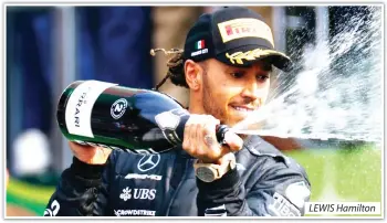  ?? LEWIS Hamilton ?? LEWIS HAMILTON may find a brand new Mercedes contract waiting for him under the Christmas tree this year.