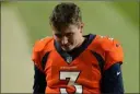  ?? Jack Dempsey The Associated Press ?? Denver QB Drew Lock apologized for his actions that led to his missing last week’s game against New Orleans.