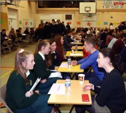  ??  ?? Over 60 profession­als from alll walks of life took part in Careers Night.