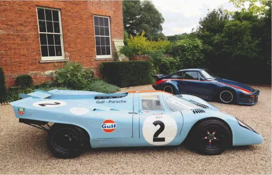  ??  ?? Above: Mark Finburgh brought along his magical 917, which was on display alongside the ex-mickie Most flatnose Kremer-built Turbo