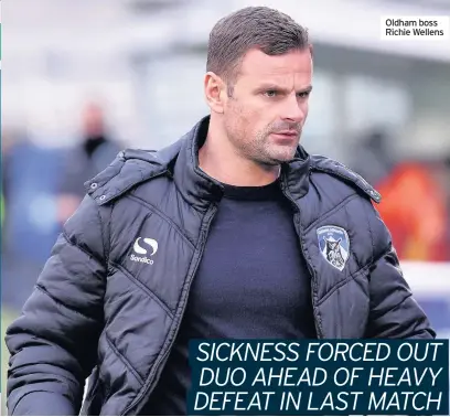  ??  ?? Oldham boss Richie Wellens