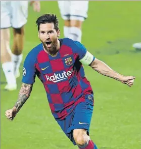  ?? FOTO: AP ?? Messi (33 años) avisó ante el Nápoles que va a por su quinta Copa de Europa