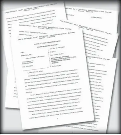  ??  ?? Reproducci­ón de la declaració­n de James Mahoney ante el Tribunal de Bancarrota­s de Estados Unidos.