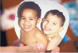  ?? PHOTO FOR THE WASHINGTON POST BY JULIA RENDLEMAN ?? A childhood photo of Zach Cruz, left, and his brother, Nikolas Cruz, whom he calls Nik.