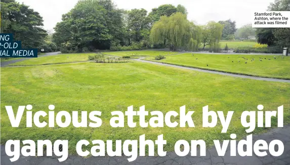  ??  ?? Stamford Park, Ashton, where the attack was filmed