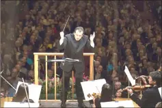  ?? — Reuters file photo ?? Andris Nelsons, the new Music Director of the Boston Symphony Orchestra, leads his inaugural concert at Symphony Hall in Boston, Massachuse­tts on Sept 27, 2014.