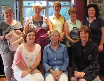  ??  ?? Prize-winners in the New Ross ladies’ competitio­n sponsored by Sid’s Diner. Back (from left): Mary Dungan (fifth), Ann Conway (third), Joanne Hartley (category), Teenie Murphy (fourth), Maria Burford (sponsor). Front (from left): Martina Reidy...