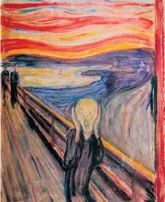  ?? COLPRENSA ?? ‘El grito’, obra de Edvard Munch (1893).