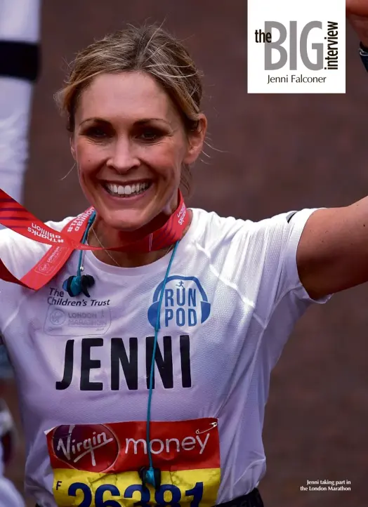  ??  ?? Jenni taking part in the London Marathon