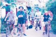  ?? Photo / Supplied ?? David Hill's biking buddies, with Tony, third from the right.