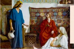  ?? ?? Jésus chez Marthe et Marie, de Paul Alexandre Leroy, 1882. Sainte Marthe est une disciple de Jésus-Christ et Marie de Béthanie est sa soeur.