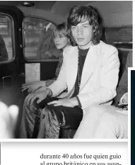  ??  ?? De izda. a dcha., Jagger y Marianne Faithfull; una actuación en directo de los Rolling Stones; y uno de los variopinto­s encuentros de Gibbs. MÚSICA Y ESTÉTICA