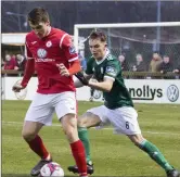  ??  ?? Adam Morgan in action. Pic: Donal Hackett,