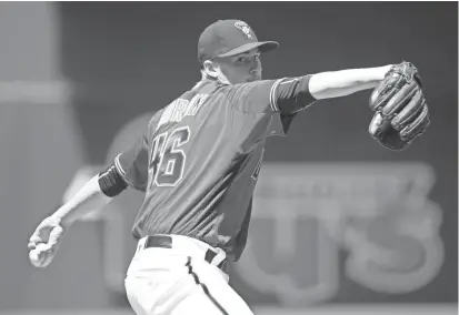  ?? MICHAEL CHOW/AZCENTRAL SPORTS ?? Diamondbac­ks starter Patrick Corbin pitched six scoreless innings to get the win against the Indians on Sunday at Chase Field in Phoenix.