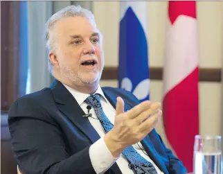  ?? JACQUES BOISSINOT/THE CANADIAN PRESS FILES ?? Quebec Premier Philippe Couillard lauded the fact that Ottawa accepted the “principle of asymmetry,” which he said will allow Quebec to use federal transfers as it sees fit.