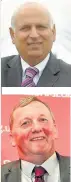  ??  ?? FIRM Ex-MP Sarwar, top. Rowley, above