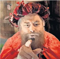  ??  ?? ‘Look upon me!’: Brian Blessed as the Ghost of Christmas Present