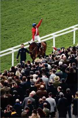  ?? ?? Envoi Allen won the Ballymore Novices’ Hurdle at Cheltenham in 2020