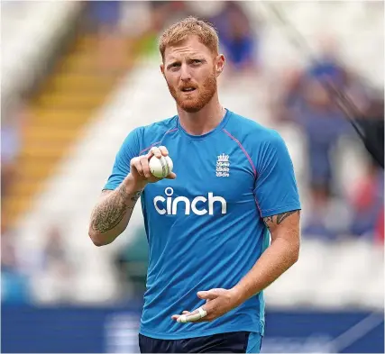  ?? Picture: Martin Rickett/PA ?? England’s Ben Stokes has had more surgery on his left index finger