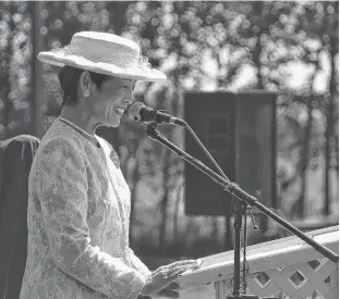  ?? STU NEATBY/THE GUARDIAN ?? Japanese Princess Takamado attends the opening of the new Montgomery Park in Cavendish on Wednesday. Takamado, on the Island for a two-day tour, expressed appreciati­on “from the bottom of my heart” for the hospitalit­y shown to her on P.E.I.