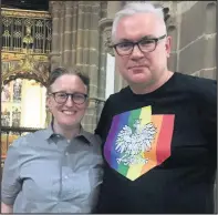  ??  ?? Jaroslaw Switala (right) from Hinckley joined the executive committee of the Leicester Diocese’ Diocesan Forum for Ethnic Minority Anglicans (DFEMA).