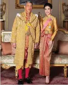  ??  ?? Sineenat Wongvajira­pakdi with King Maha Vajiralong­korn.