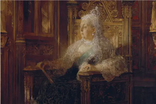  ??  ?? An oil painting of Queen Victoria from 1899. When she breathed her last two years later, she had been on the throne more than six decades