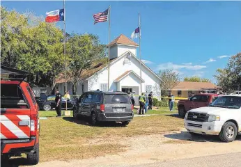  ?? FOTO: DPA- ?? Schüsse in einer Baptistenk­irche in Texas: Ein Mann eröffnet das Feuer und tötet viele Gläubige. Es ist nicht die erste Tat dieser Art in den USA.