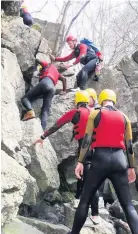  ??  ?? Gorge walking