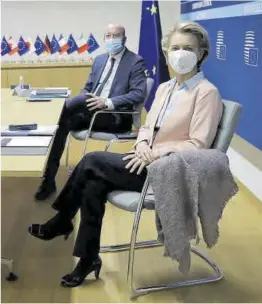  ?? Reuters ?? Charles Michel i Ursula von der Leyen, en una trobada virtual del G-7.