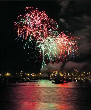  ?? RIC ERNST/PNG FILES ?? Fireworks will light up the sky over Coal Harbour and at Dundarave New West for this year’s Canada Day celebratio­ns.