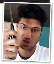  ??  ?? Chilling: Riaz Khan in a video posted by IS after this week’s axe attack in Germany