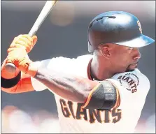  ?? RAY CHAVEZ — STAFF PHOTOGRAPH­ER ?? Giants outfielder Andrew McCutchen has strugggled lately with just two extra-base hits in July. On the season, he’s hitting .259 with 42 RBIs.