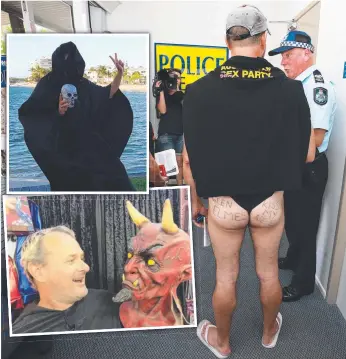  ?? ?? Noosa Satanists leader Robin Bristow isn’t new to causing a stir, including protesting the treatment of naturists at Alexandria Bay at Noosa Heads. Picture: Claudia Baxter